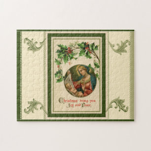 Vintage Christmas Nativity Scene Jigsaw Puzzle