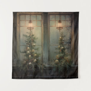 Vintage Christmas Night Tapestry