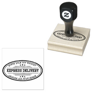 Vintage Christmas North-pole Rubber Stamp