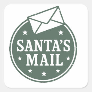 Vintage Christmas North-pole Square Sticker