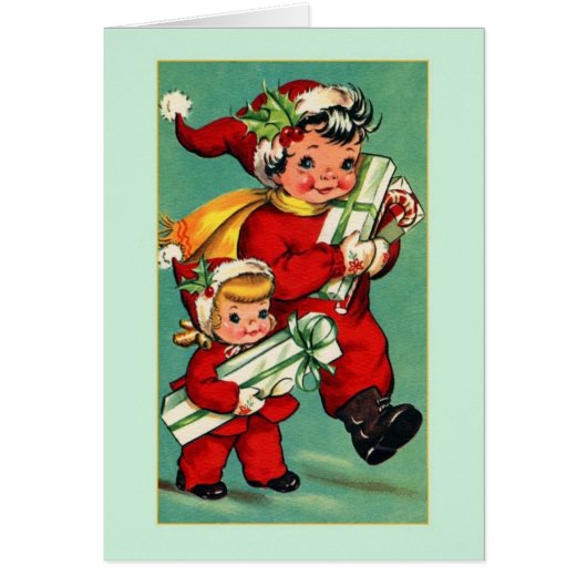 Vintage Christmas Note Card (Front)