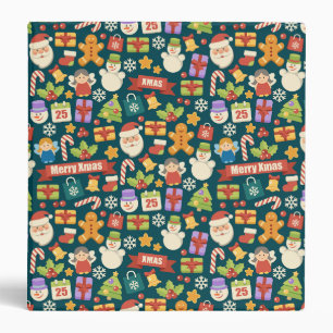 Vintage Christmas Nutcrackers Merry Christmas Cute 3 Ring Binder