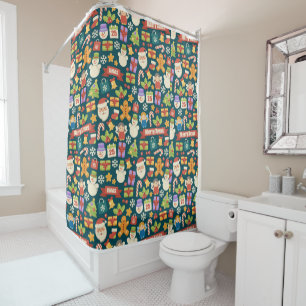 Vintage Christmas Nutcrackers Merry Christmas Cute Shower Curtain