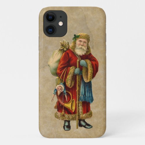 Vintage Christmas Old World Santa Claus iPhone 11 Case