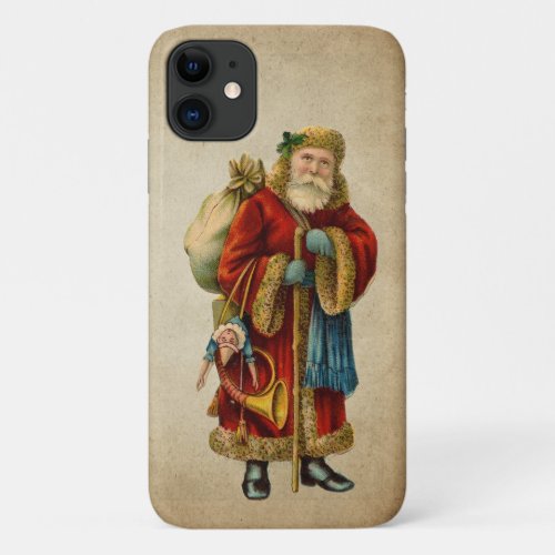Vintage Christmas Old World Santa Claus iPhone 11 Case