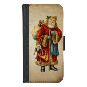 Vintage Christmas Old World Santa Claus iPhone 8/7 Wallet Case