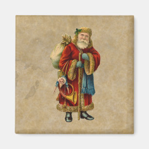 Vintage Christmas Old World Santa Claus Magnet