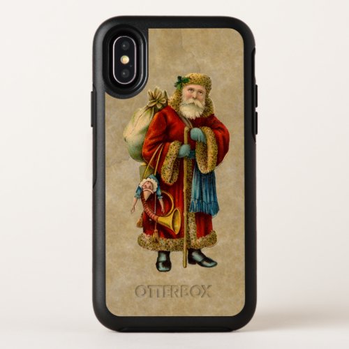 Vintage Christmas Old World Santa Claus OtterBox Symmetry iPhone XS Case