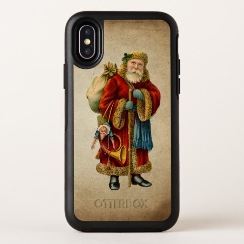 Vintage Christmas Old World Santa Claus OtterBox Symmetry iPhone XS Case