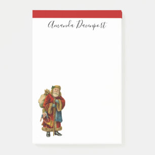 Vintage Christmas Old World Santa Claus Post-it Notes