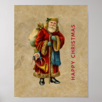 Vintage Christmas Old World Santa Claus