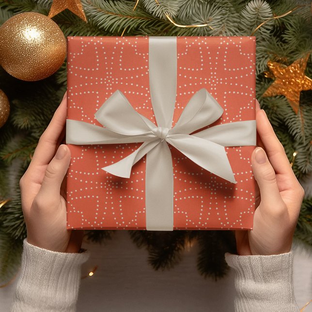 Vintage Christmas Orange Seamless Pattern Wrapping Paper (Creator Uploaded)