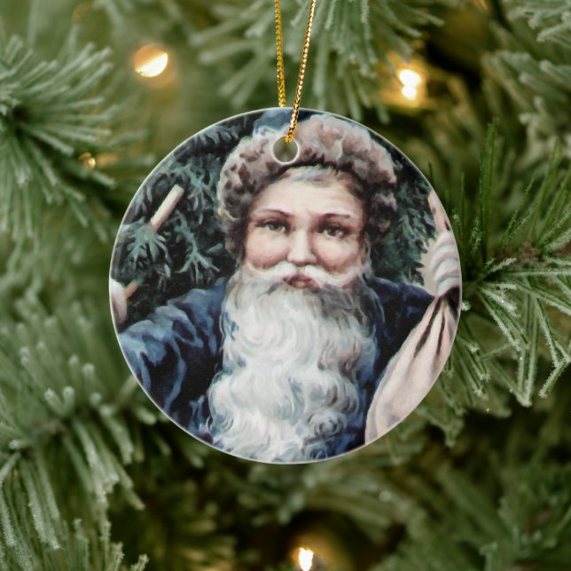 Vintage Christmas Ornament Vintage Santa Claus  (Tree)