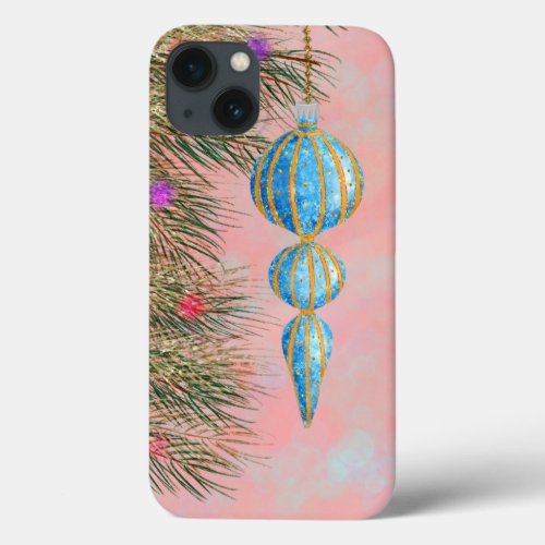  Vintage Christmas Ornament With Bokeh Effect iPhone 13 Case