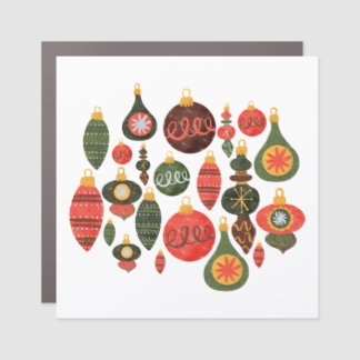 Vintage Christmas Ornaments 32 Car Magnet