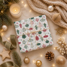 Vintage Christmas Ornaments and Pine