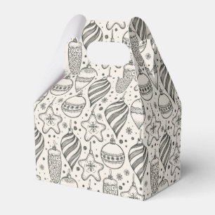 Vintage Christmas Ornaments Holiday Gable Favor Boxes