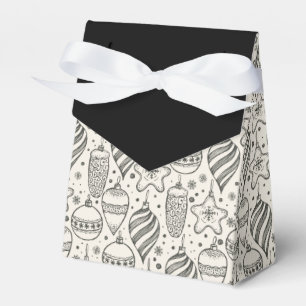 Vintage Christmas Ornaments Holiday Tent Favor Boxes