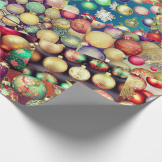 Vintage Christmas Ornaments Sampler Wrapping Paper