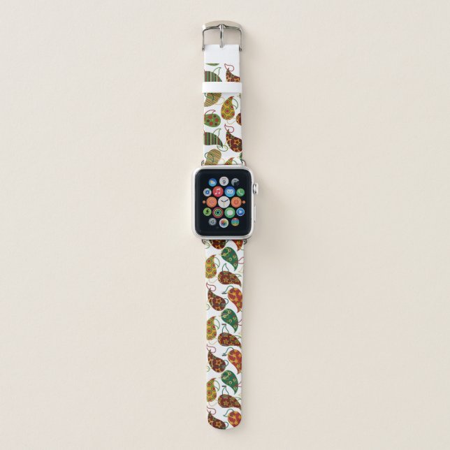 Vintage Christmas Paisley  Apple Watch Band (Front)