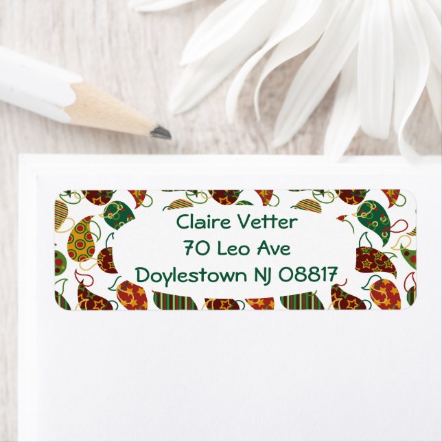 Vintage Christmas Paisley Label (Insitu)