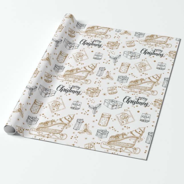 Vintage Christmas Paper (Unrolled)