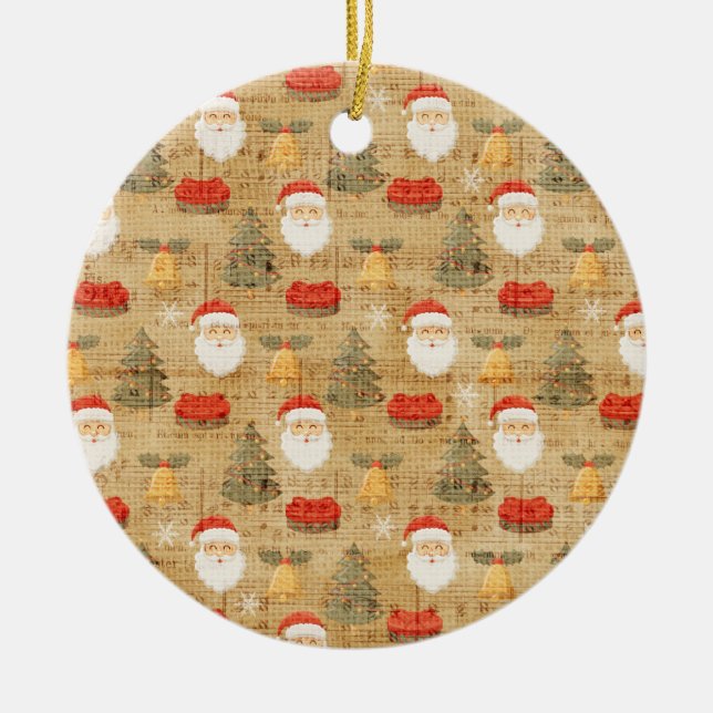 Vintage Christmas Paper Ornament (Front)