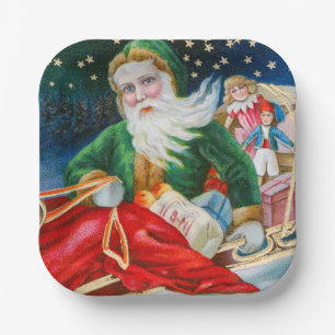 Vintage Christmas Paper Plates