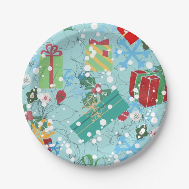 Vintage Christmas paper plates (Front)