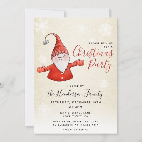 Vintage Christmas Party Invitation