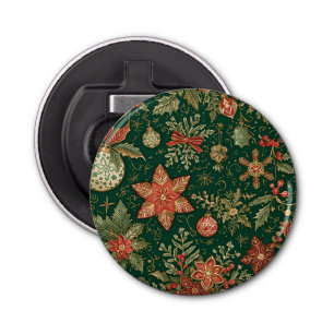 Vintage Christmas Pattern - Bottle Opener