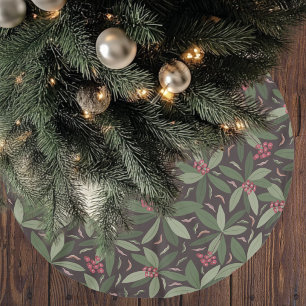 Vintage Christmas Pattern Brushed Polyester Tree Skirt