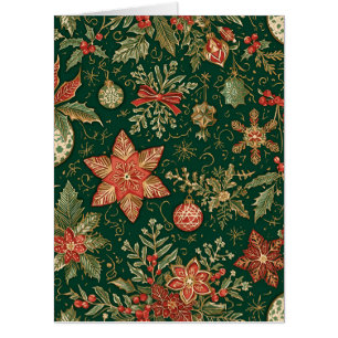 Vintage Christmas Pattern - Card