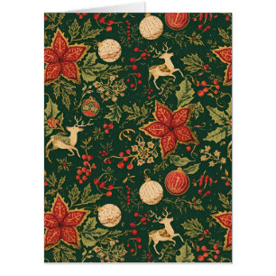 Vintage Christmas Pattern - Card