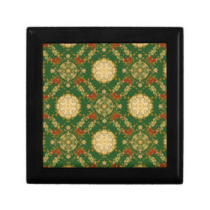 Vintage Christmas Pattern - Jewelry Keepsake Box