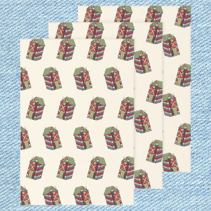 Vintage Christmas Pattern, Nutcracker Toy Soldier Wrapping Paper Sheets