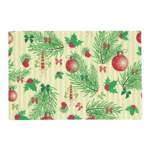 Vintage Christmas Pattern Placemat