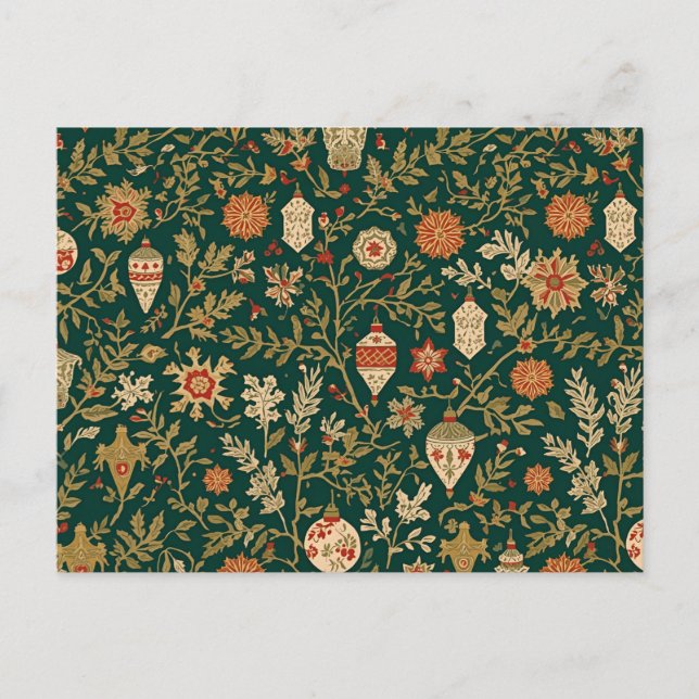 Vintage Christmas Pattern - Postcard (Front)