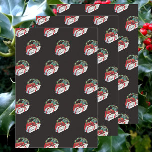 Vintage Christmas Pattern with Wrapped Presents Wrapping Paper Sheets