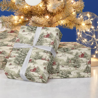 Vintage Christmas Pattern Wrapping Paper