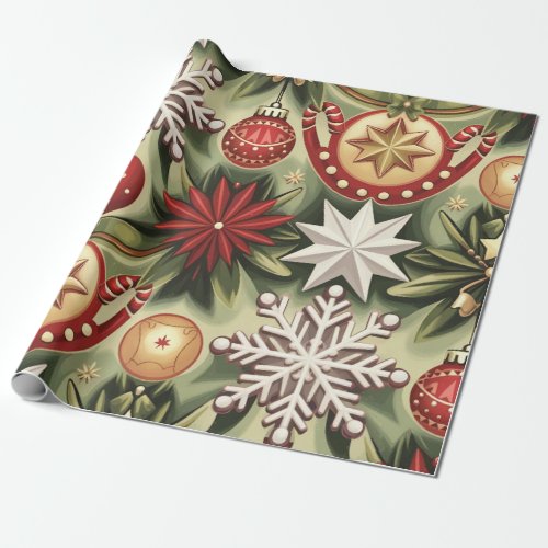 Vintage Christmas Pattern  Wrapping Paper