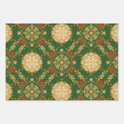 Vintage Christmas Pattern - Wrapping Paper Sheets 