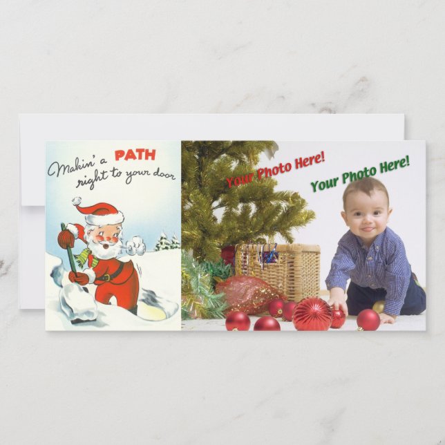 Vintage Christmas Photo Cards (Front)