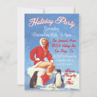 Christmas Party Invitation, 80's Rockin Holiday Party Retro