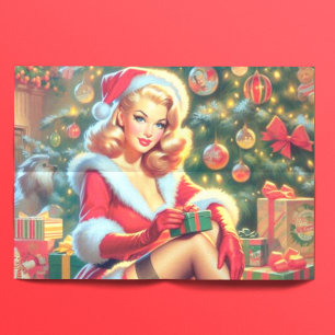Vintage Christmas Pin Up Tissue Paper