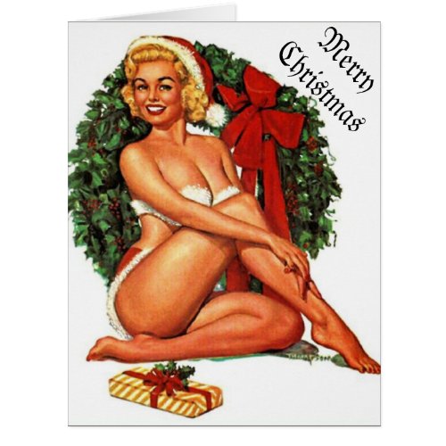 Vintage Christmas Pinup Girl