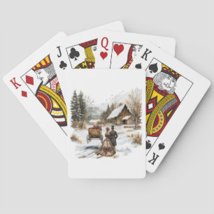 Vintage Christmas Playing Cards