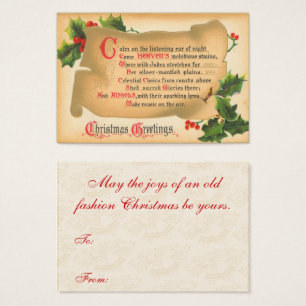 Vintage Christmas Poem Gift Tags