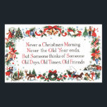 Vintage Christmas Poem Rectangular Sticker<br><div class="desc">Vintage Christmas Poem</div>
