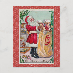 Vintage Christmas Postacrd Holiday Postcard